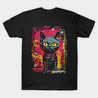 Kitten Abstract Painting T-Shirt